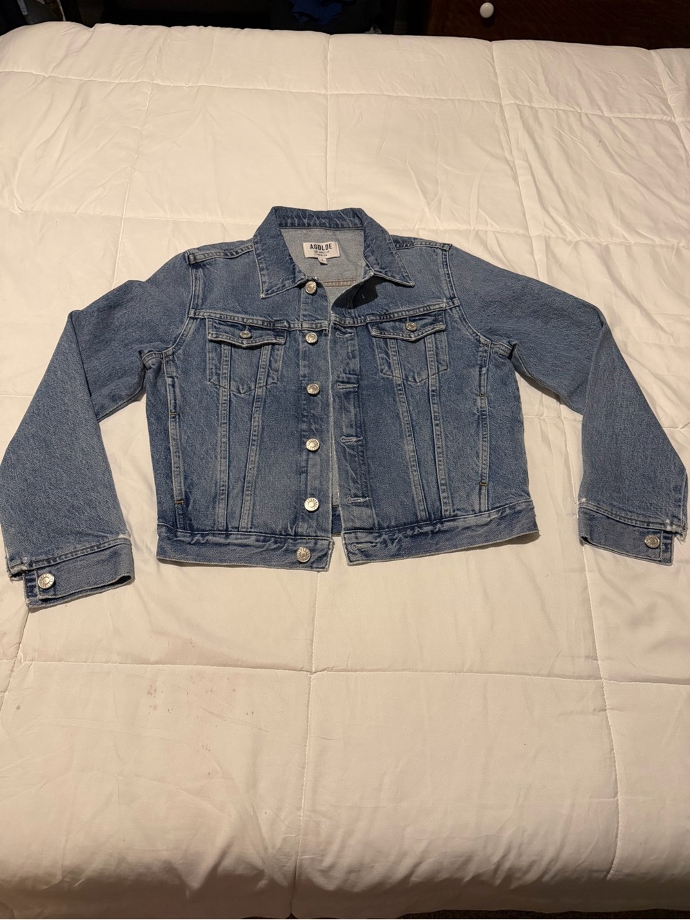 Agolde Kids Light Blue Denim Jean Jacket